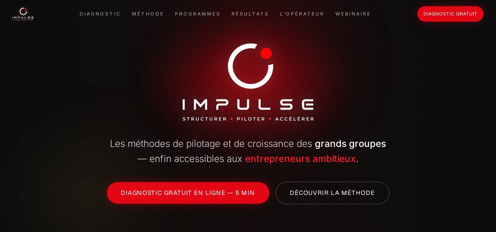 Le site Impulse, construit par NovatixAI